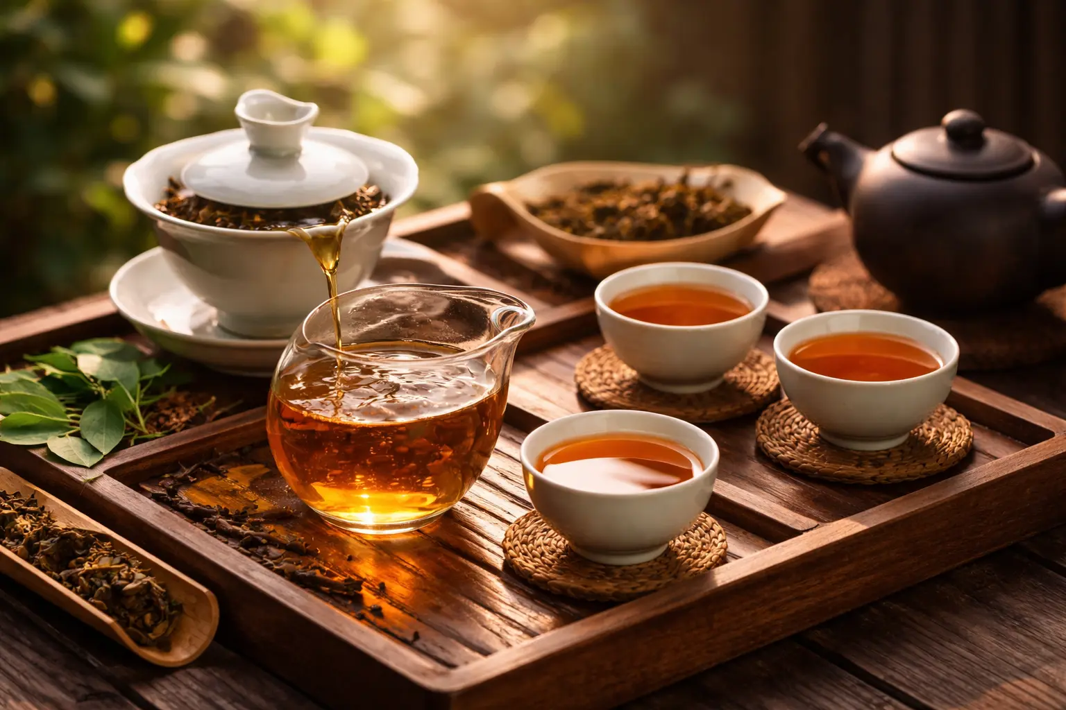 Asian beverages background