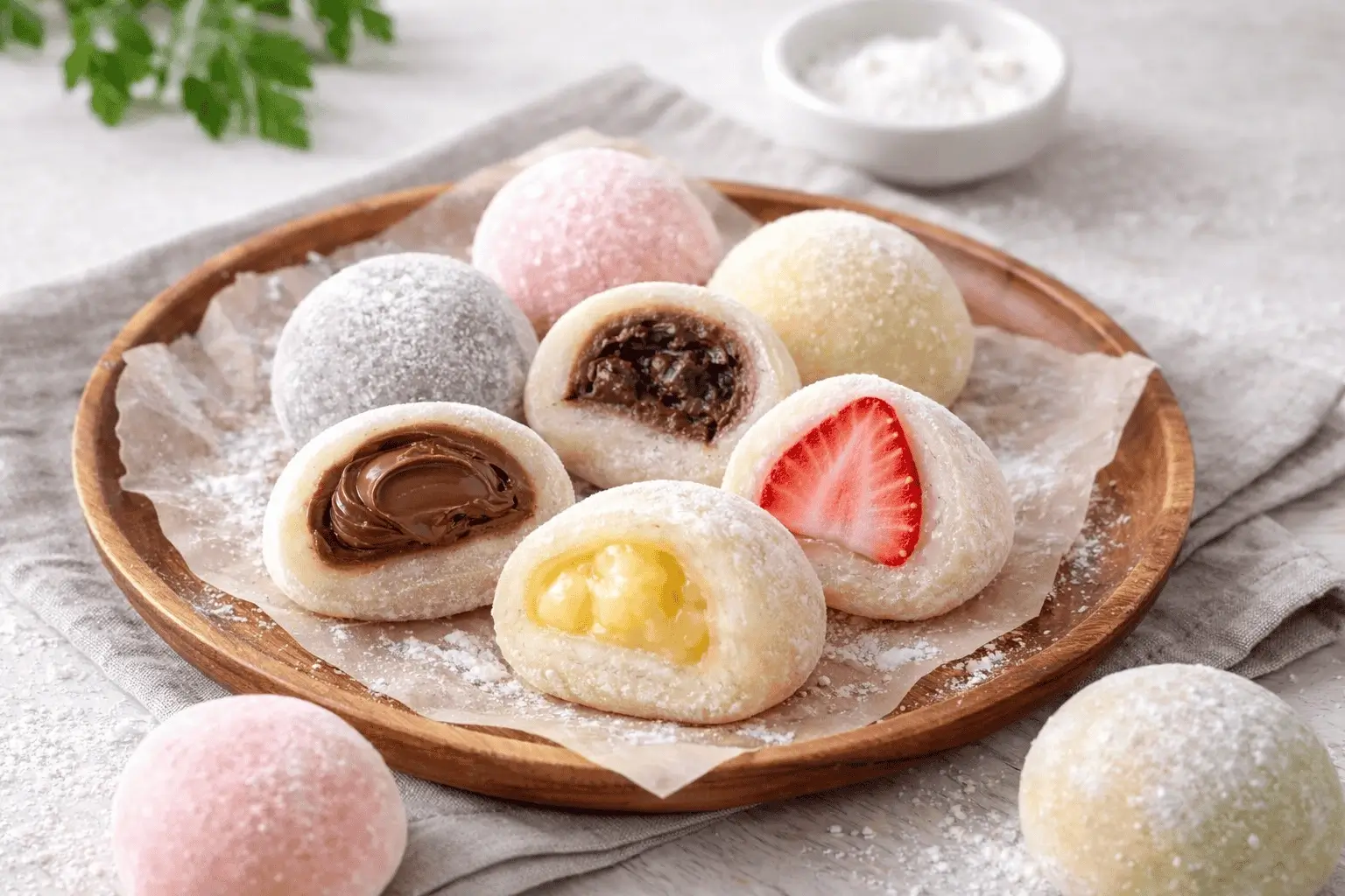 Asian desserts background