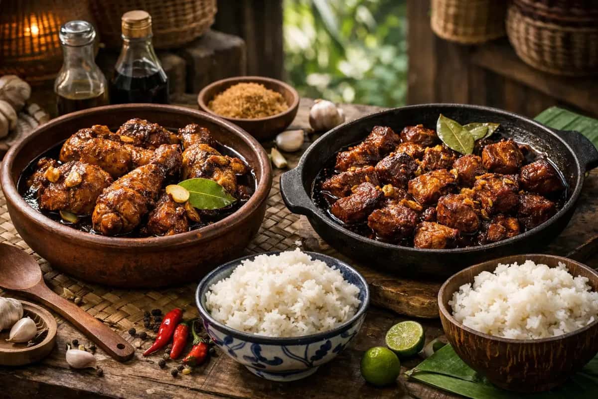 Filippinerna recept Adobo, sinigang & lechon